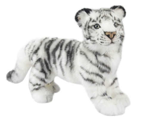 White Tiger Standing 40cm Realistic Soft Toy by Hansa