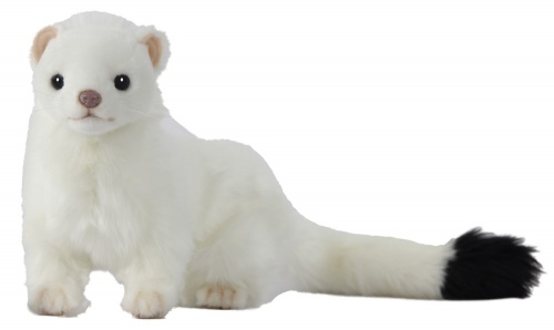 Ferret White Standing 48cm Realistic Soft Toy by Hansa
