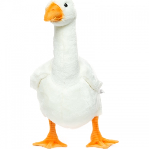 White Goose 43cm Realistic Soft Toy by Hansa