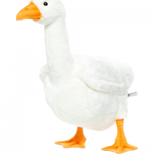 White Goose 43cm Realistic Soft Toy by Hansa