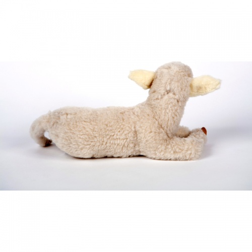 White Lamb Lying 33cm Realistic Soft Toy by Hansa