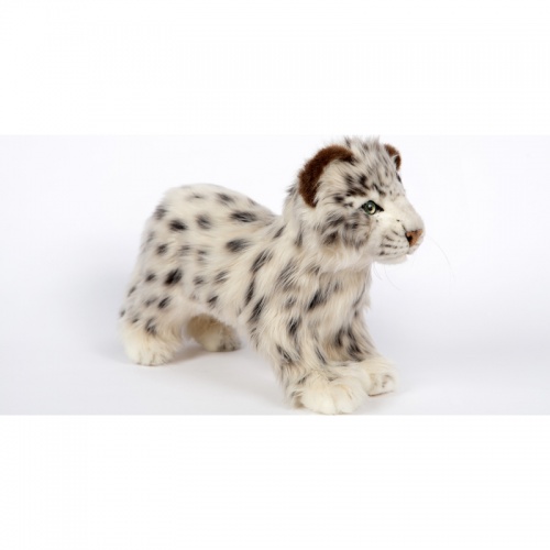 Snow Leopard Standing 43cm Realistic Soft Toy by Hansa