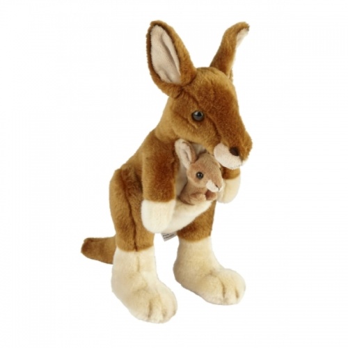Kangaroo With Baby 28cm Plush Soft Toy by Ravensden
