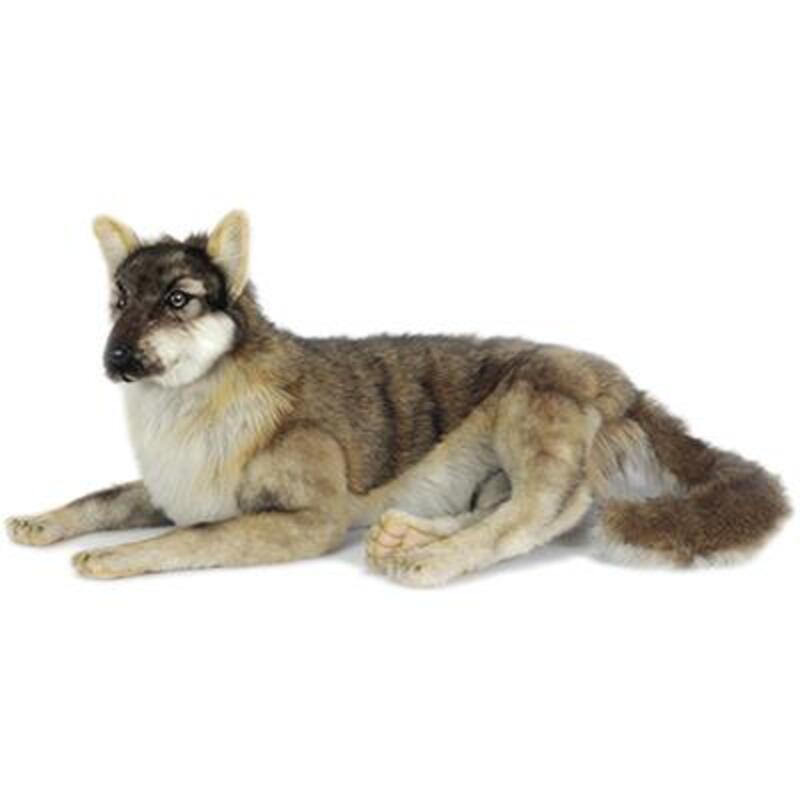 Wolf Laying Plush Soft Toy by Hansa
