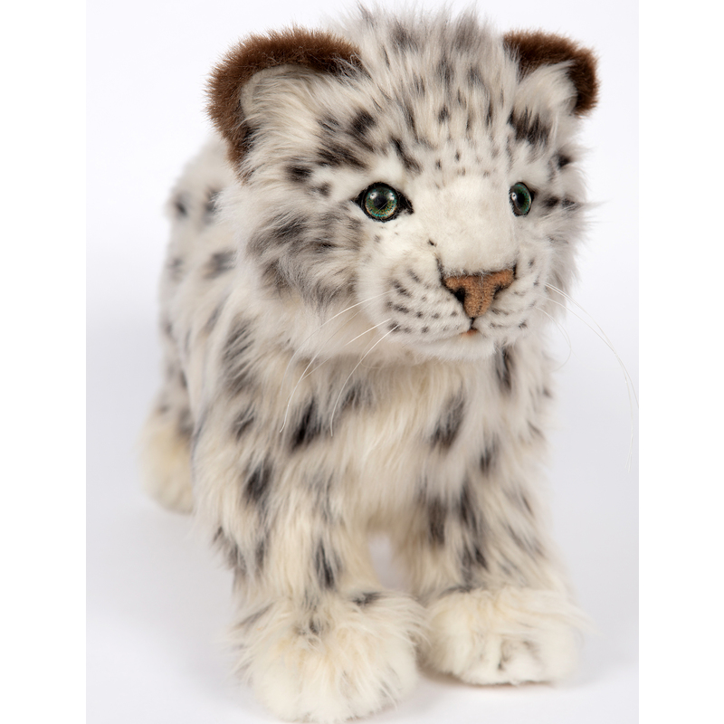 Snow Leopard Standing 43cm Realistic Soft Toy by Hansa