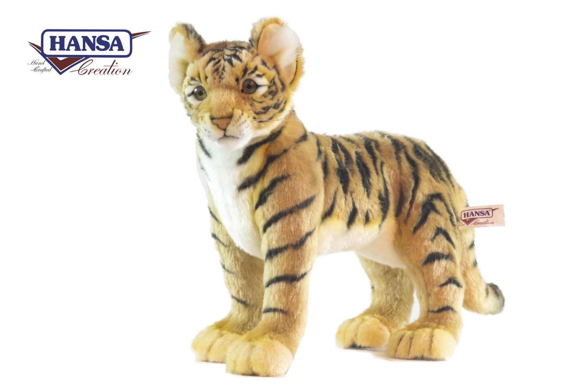 Tiger Cub Standing 34cmL Plush Soft Toy by Hansa