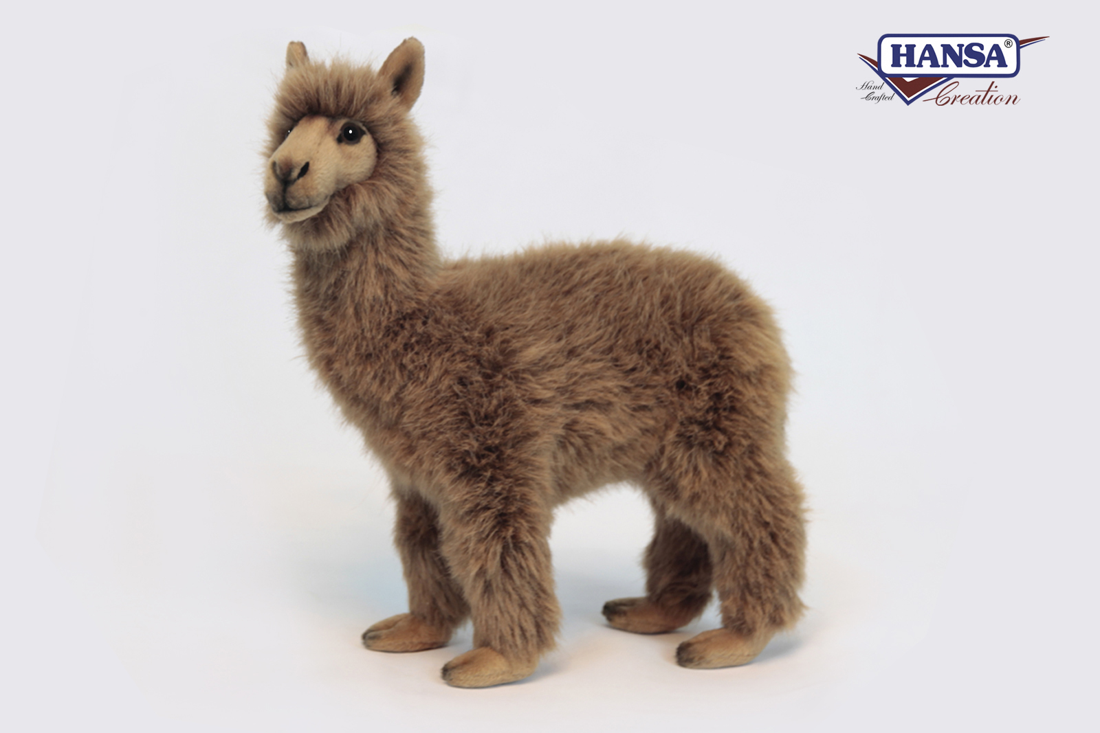 Alpaca Brown 35cmH Plush Soft Toy by Hansa
