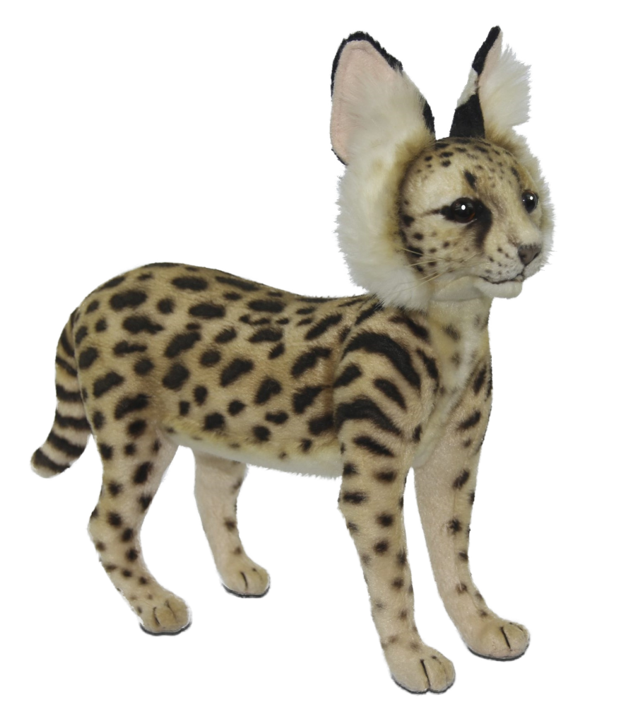 Serval Standing 19cm Realistic Soft Toy by Hansa
