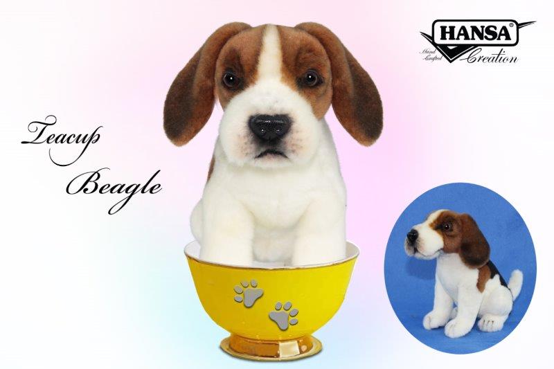 Beagle Tea Cup 15cmH Plush Soft Toy by Hansa