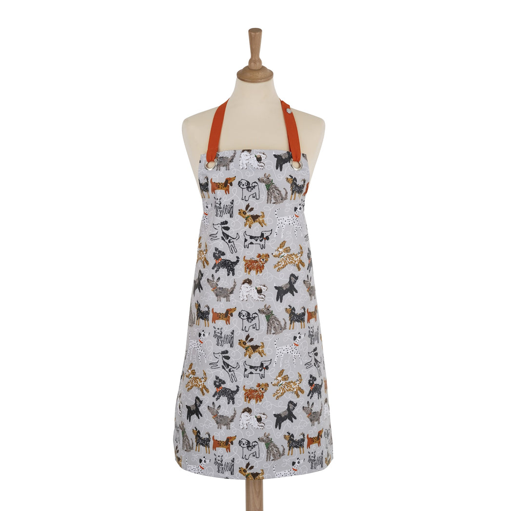 Dog Days Apron - PVC/Oilcloth One Size in Grey by Ulster Weavers