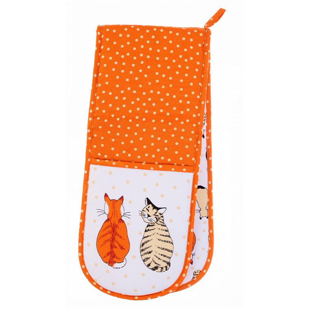 Double Oven Glove - Cats in Waiting by Ulster Weavers