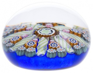 Millefiori Paperweight - Stardust Blue by Caithness Glass