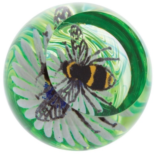 Paperweight Busy Bees - Bee on a Flower by Caithness Glass