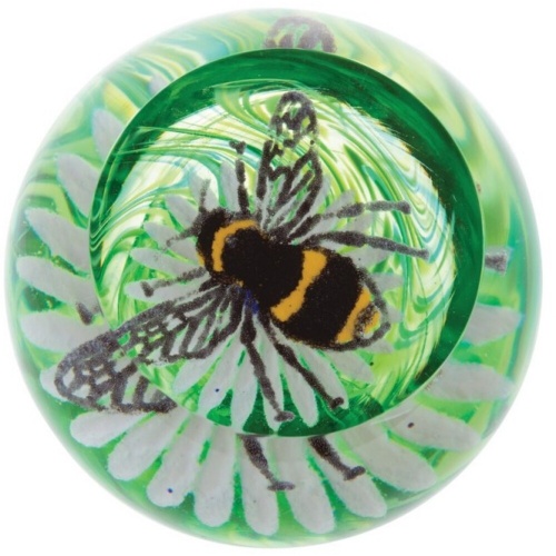 Paperweight Busy Bees - Bee on a Flower by Caithness Glass